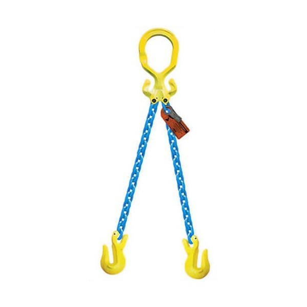 Grabiq Double Leg 7/32 in Adjstbl Chain Slng MG2-GG, 5ft L, 5500lb WLL G-7/32-MG2-GG-05 - main